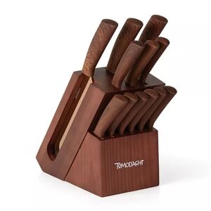Tomodachi Hampton Forge 13 Piece Raintree Copper Block Cutlery Set.